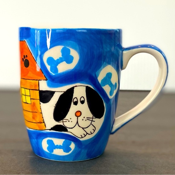 Source Unknown Other - Hand Painted dog with doghouse and dog bones Mug made in Thailand